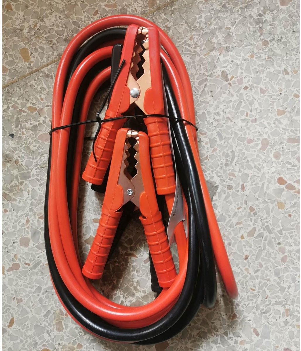 Startkabels Auto - Boosterkabels Accu - Noodstart Voertuig - Puur Koperen Geleider - 2.3 Meter - Zwart