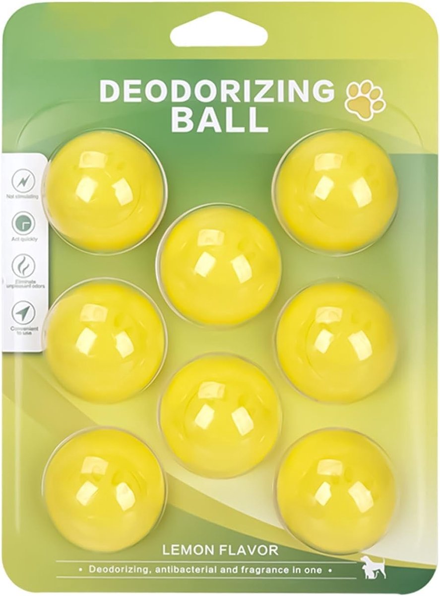 Huisdier Geurbeheersing Ballen - Geurneutralisator Set - Lucht Verfrissen - Zelfklevende Basis - 8 stuks - Wit