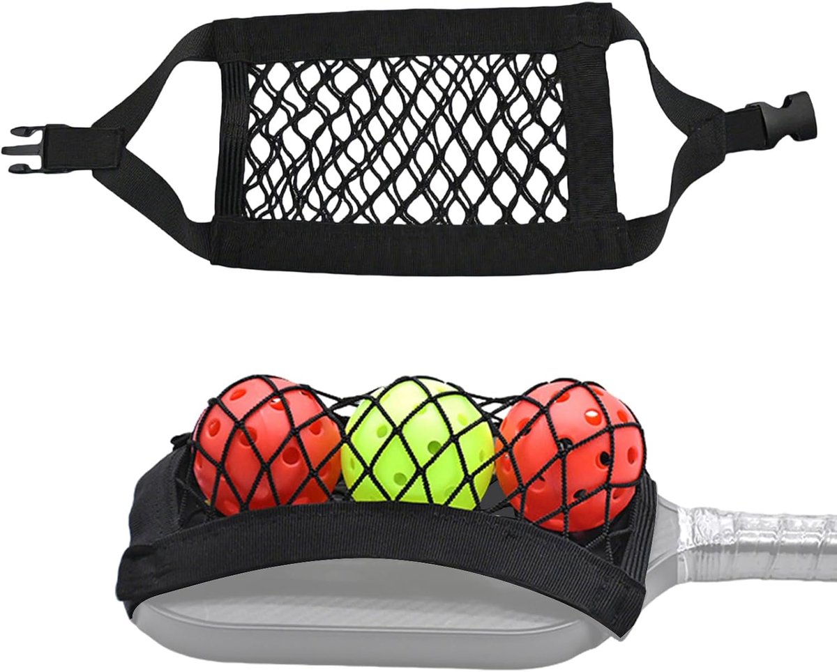 Ballenzak - Opbergtas Mesh Tas - Sportuitrusting Opbergen - Krasbestendig Interieur - 52x16cm - Zwart