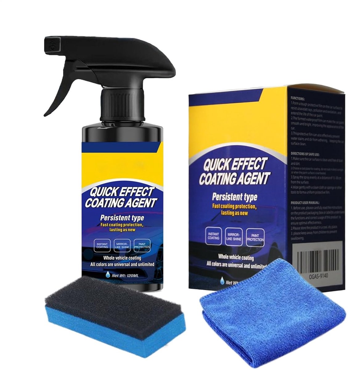 Autocoating Spray - Lak Bescherming - Voertuig Onderhoud - Hydrofobe Laag - 120 ml - N.v.t.