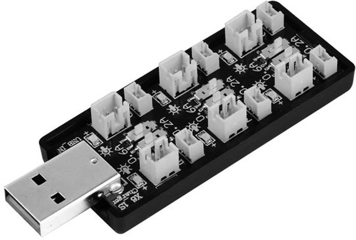 Onf3 - LiPo-batterij-oplader - 6 kanalen - USB-oplader voor drones - Compact