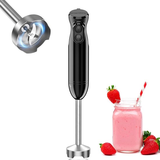 Staafmixer Set - Keukenmixer Garde - Sauzen Maken - Krachtige 1000W Motor - 700 ml Cup - Zwart — afbeelding 5