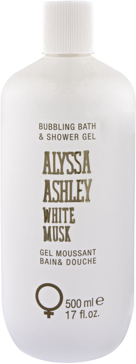 Alyssa Ashley Douchegel Vrouw - Verzorgende Bath & Shower Gel - 100% Natuurlijke Ingrediënten - White Musk - 500 ml