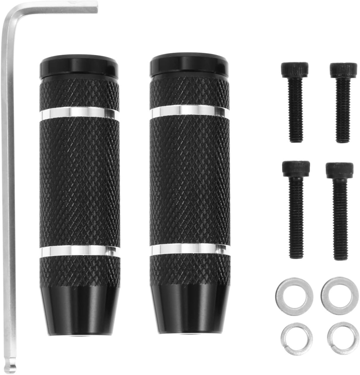 Fiets Voetsteunen - Fietspedalen Achteras - Extra Grip - Antislip Knurled - 8.5X2.5CM - Zwart