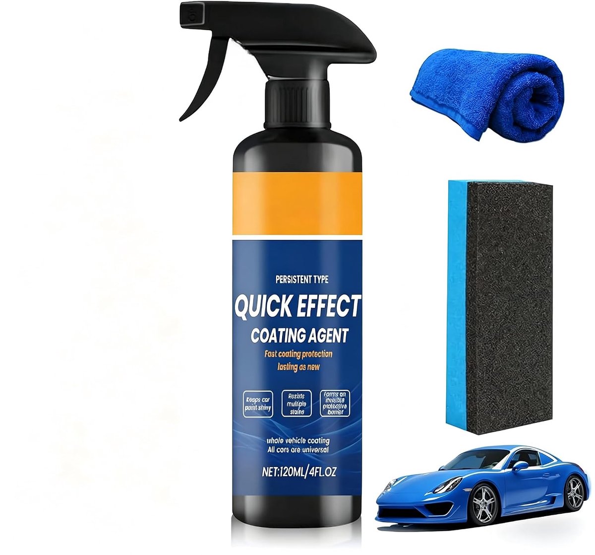 Coating Spray Auto - Reiniger Beschermer - Lak Onderhoud - 3 in 1 Formule - 100ml - Clear