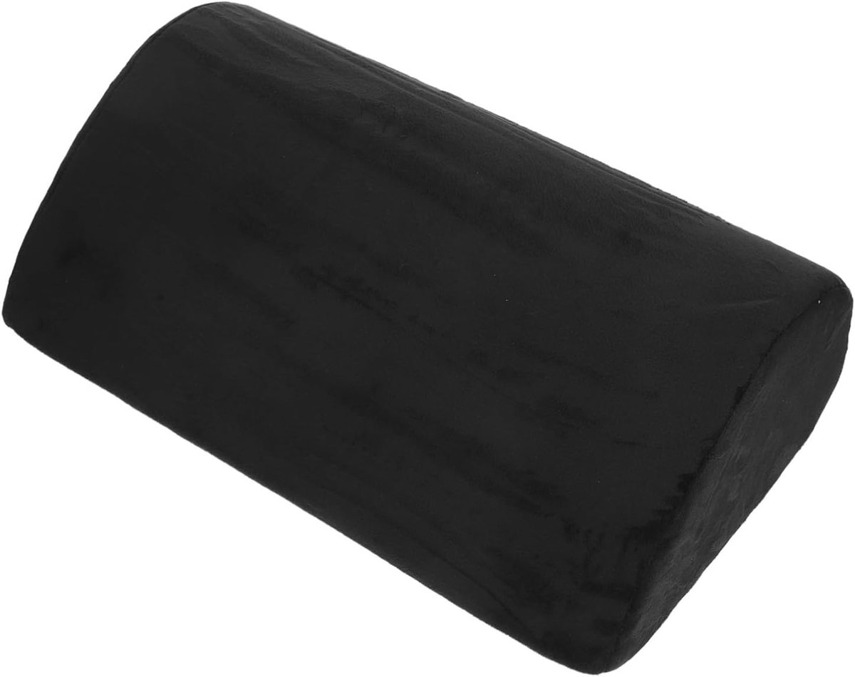 Voetenbank Traagschuim - Voetenkussen Bureau - Comfortabel Zitten - Antislip Onderkant - 43 x 25 x 13 cm - Zwart