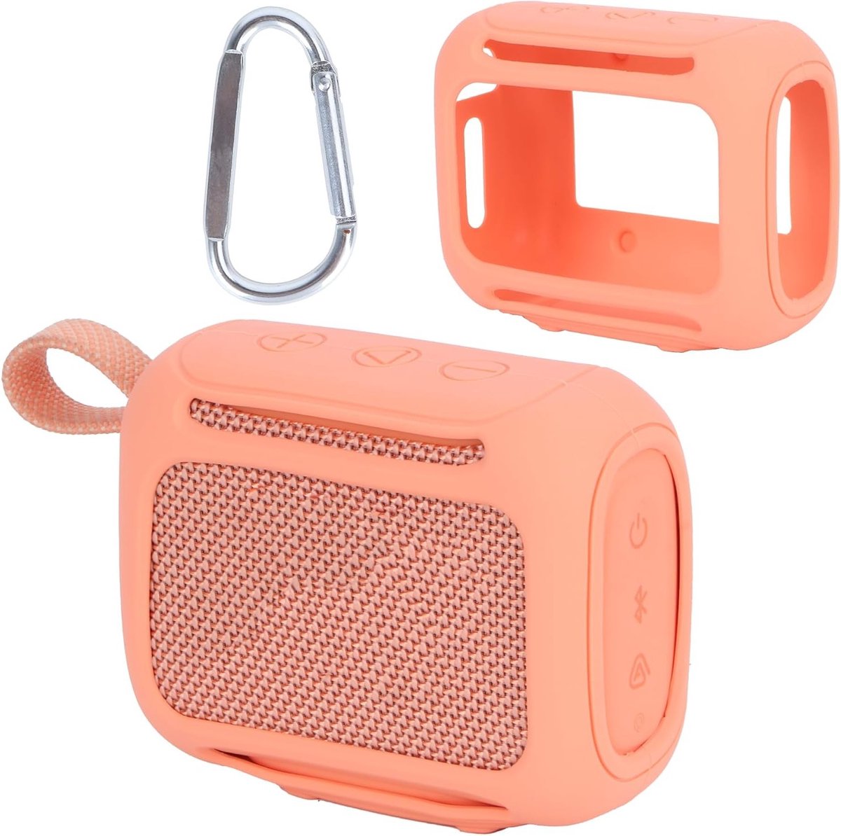 Siliconen Beschermhoes voor Ultra-Draagbare Bluetooth Speaker - Geschikt voor JBL GO 5 (Oranje)
