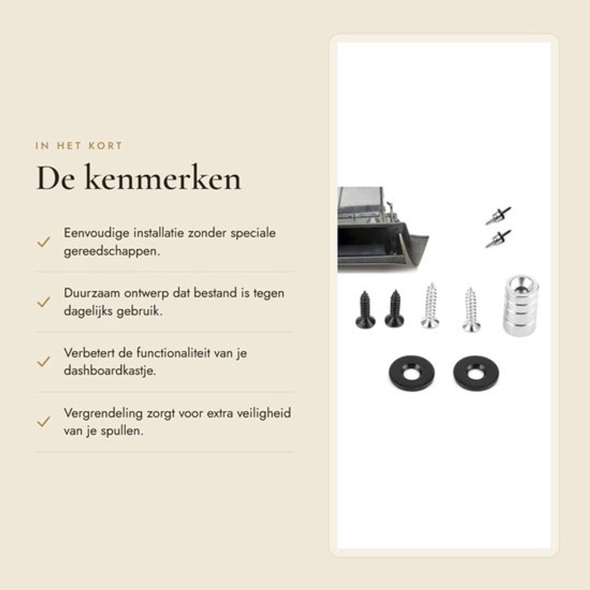 Dailygoods- Handschoenkastje Deksel Reparatie - Reparatiegereedschap - IJzer