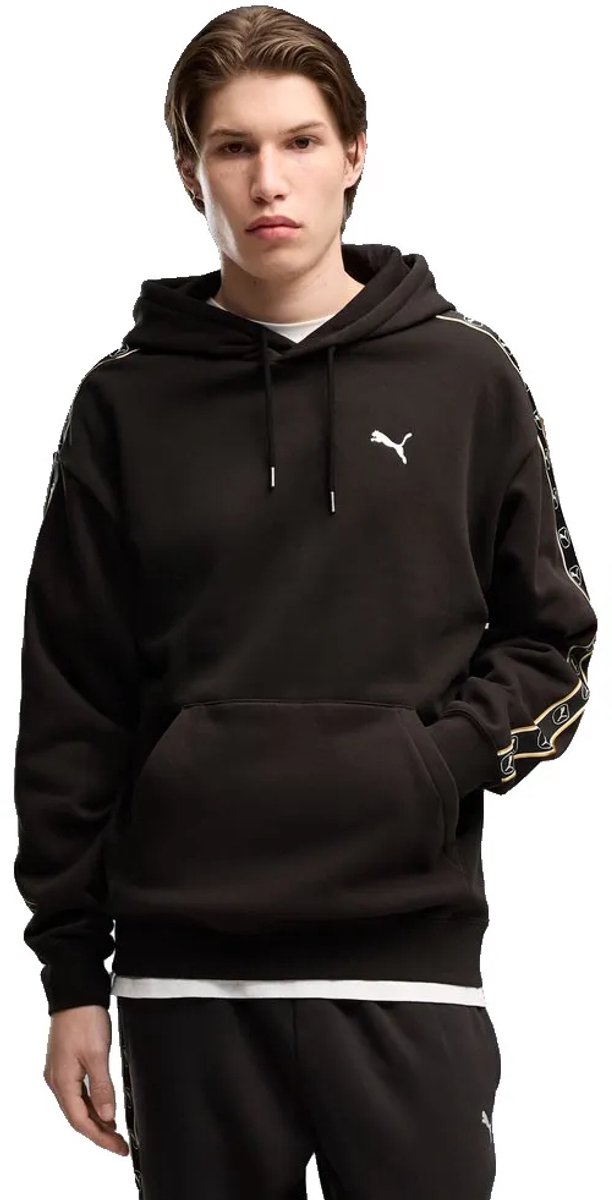 Puma Essential Elevated Tape Relaxed Hoodie M Man Zwart