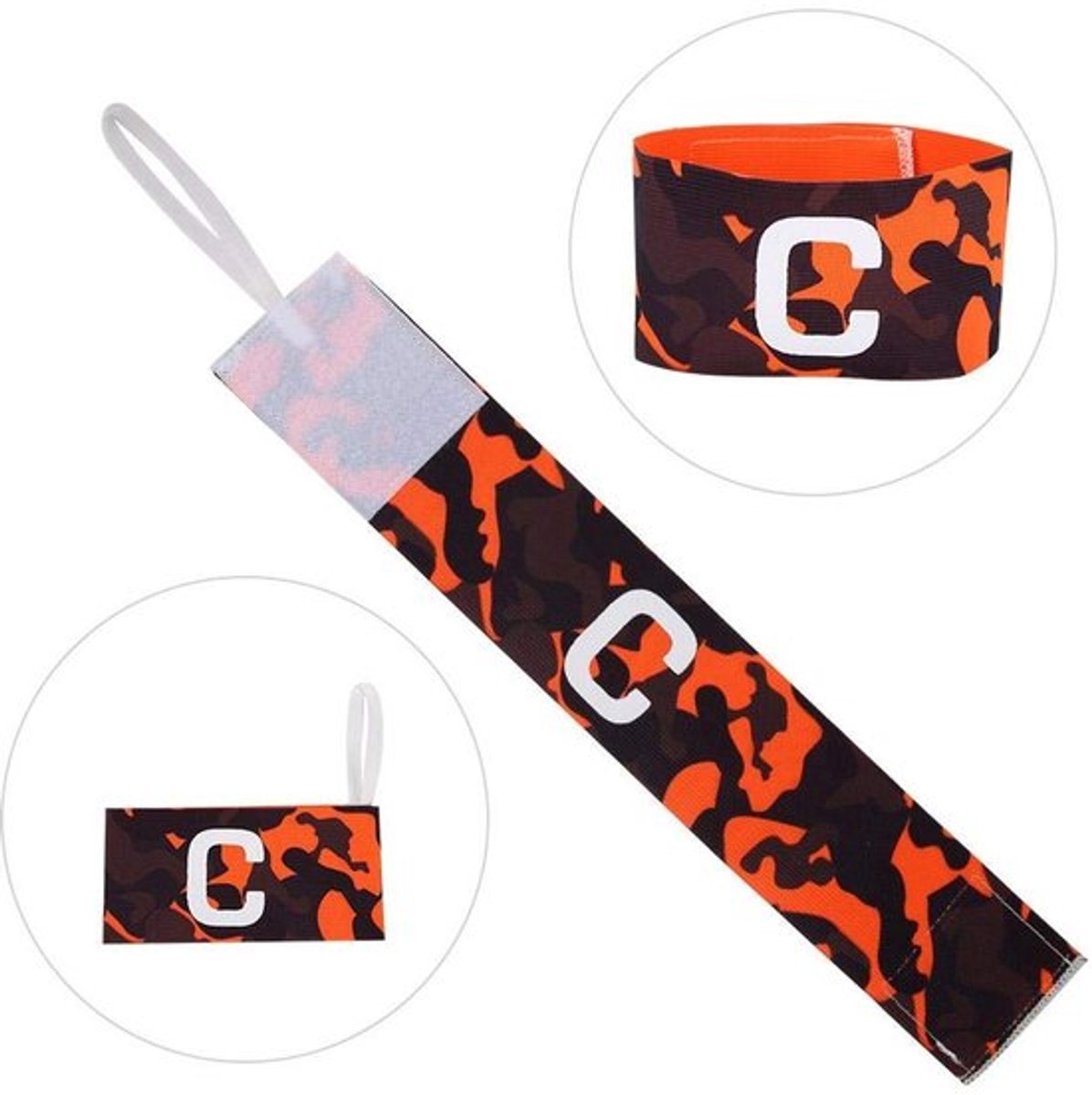 By shayne - Captain's Bracelet - Sportband - Duurzaam en elastisch - Oranje - Team
