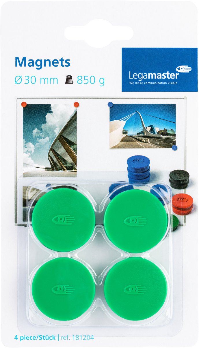 Whiteboardmagneten 30mm Lega Groen