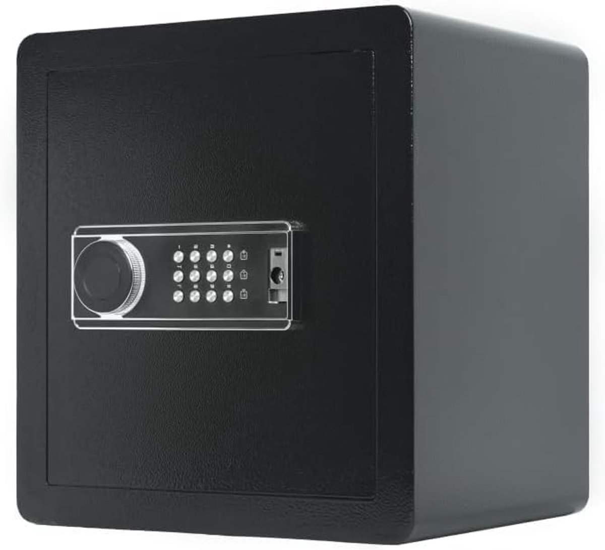 Grote Elektronische Kluis met Cijferslot & Sleutels - Ruime Brandkast - Inhoud 62 Liter (2.2 CFT) - Stalen Safe met Uitneembare Legplank - Inbraakveilig voor Laptop, Documenten en Sieraden - Voor Thuis, Kantoor en Hotel - Zwart