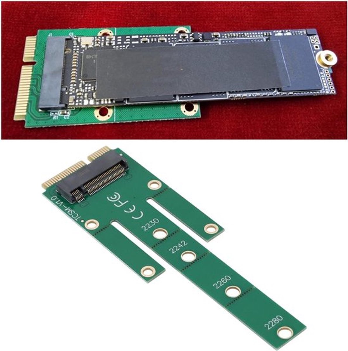 Adapter mSATA naar M.2 Ngff - 2 stuk Allecto Plus