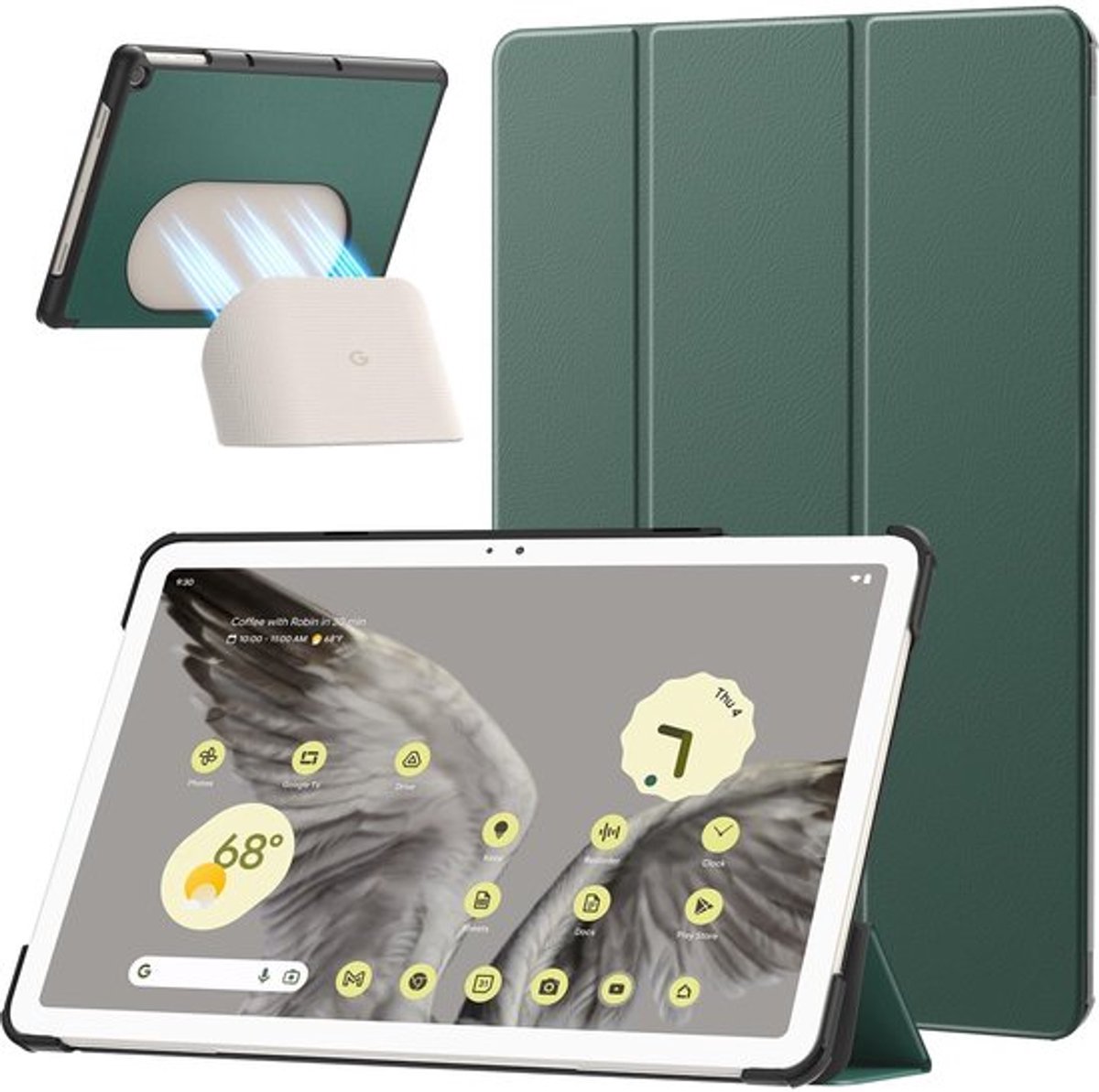 OmGoods - Dailygoody - Google Pixel Tablethoes - Opvouwbaar ontwerp - Donkergroen