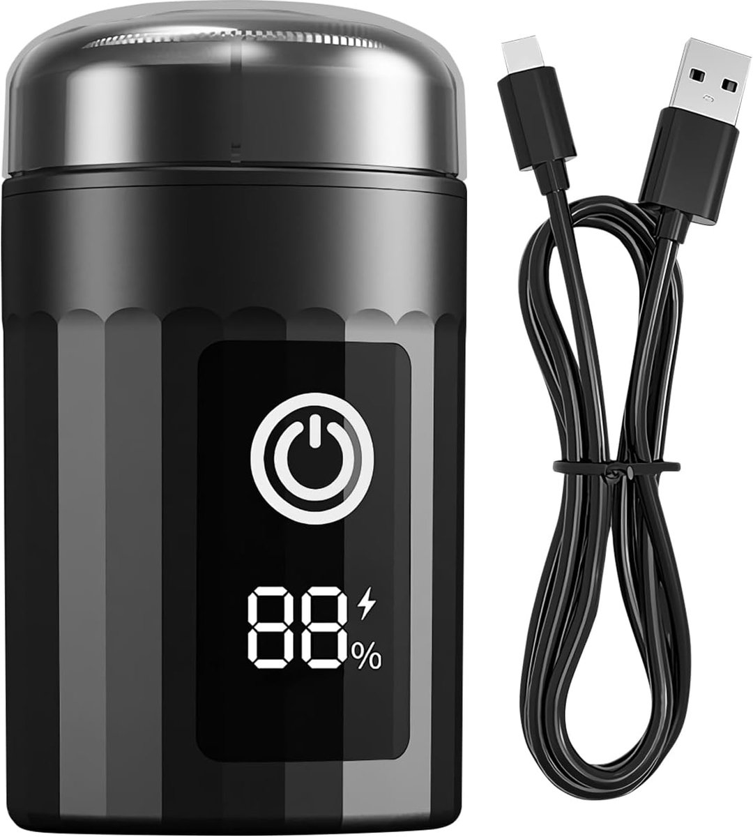 Mini scheerapparaat - Draagbaar scheermes - Snelle verzorging - USB oplaadbaar - Compact formaat - Zwart