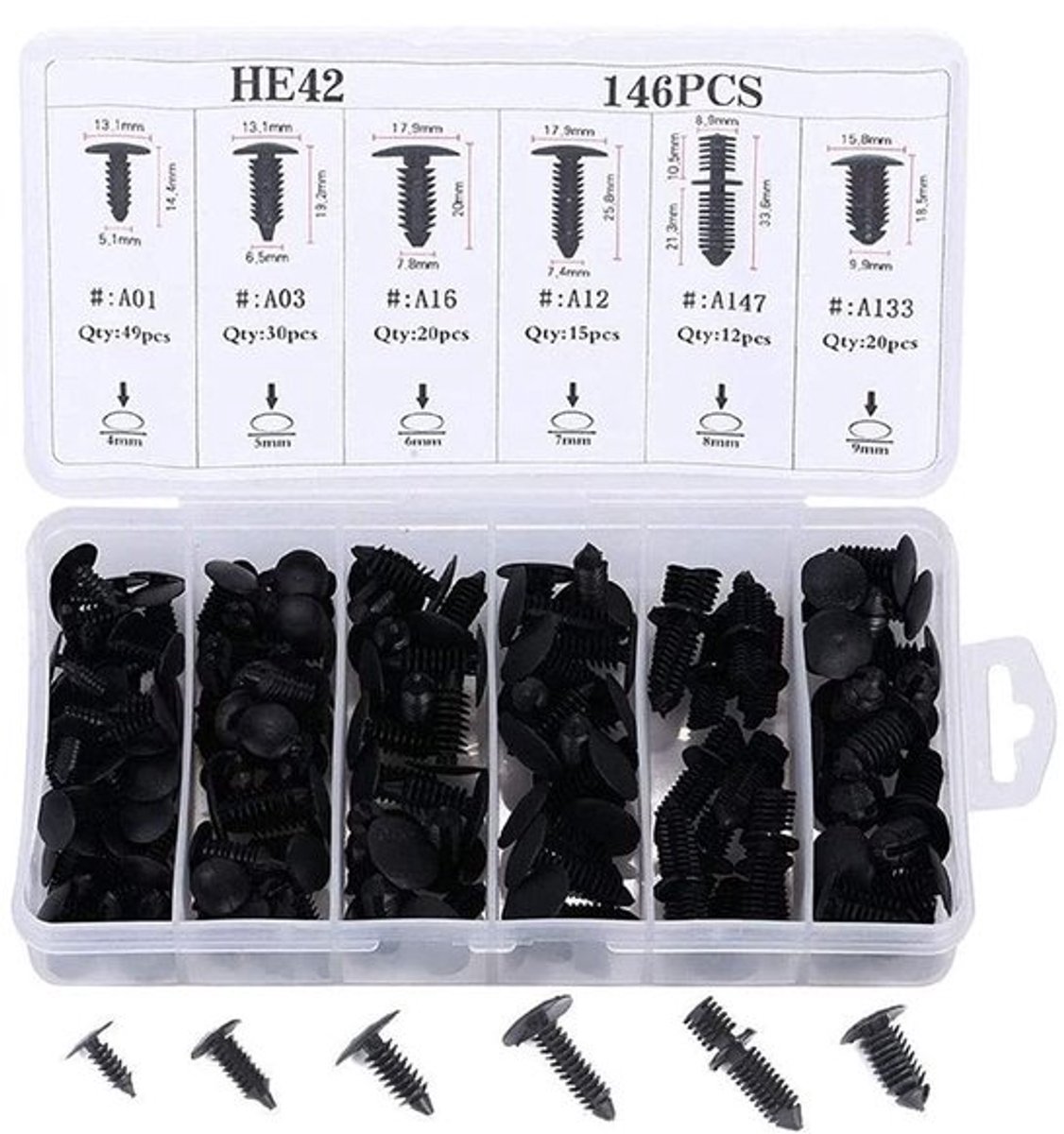 Dailygoods - Auto Klinknagels - Bevestigingsmiddelen - Duurzaam - Trim Kit - Push