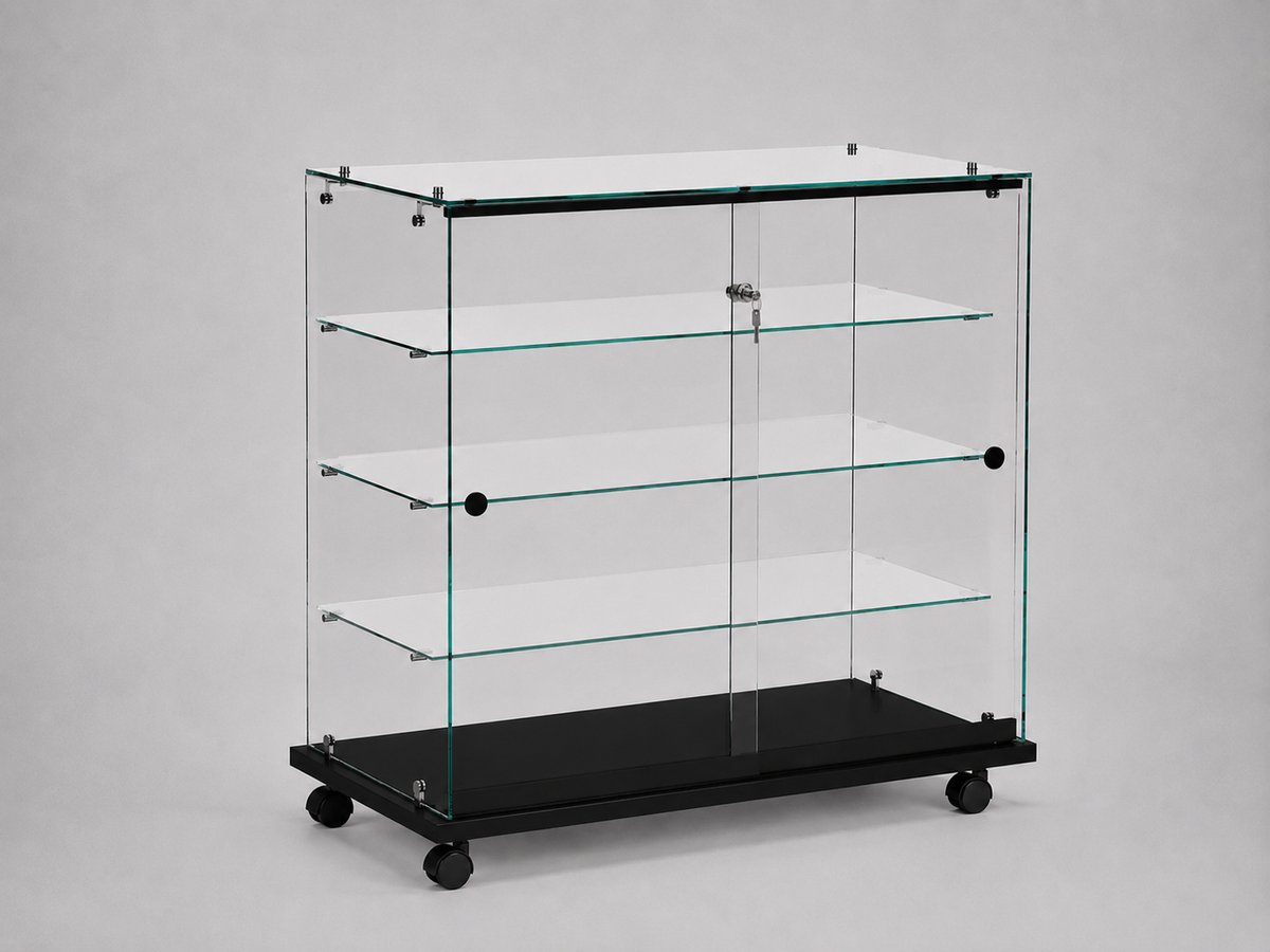Volglas toonbankvitrine Elegance 146T - zwart