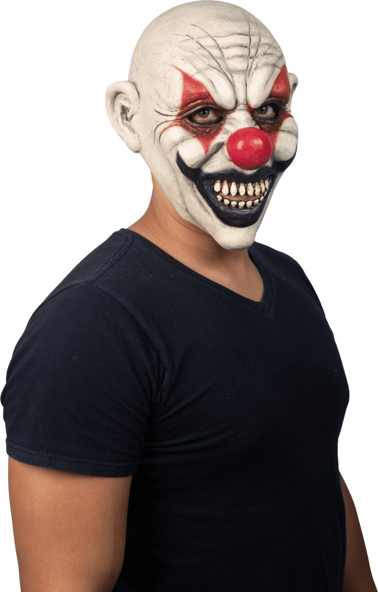 Partychimp Scary Clown Hoofdmasker Halloween Masker voor bij Halloween Kostuum Volwassenen Killer Clown Halloween Maskers Volwassenen Killer Clown Horror Clown - Latex - One Size