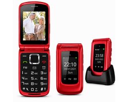 Senioren Telefoon - 4G + Extra Accu - Senioren Mobiele Telefoon - Grote Toetsen - Big Button