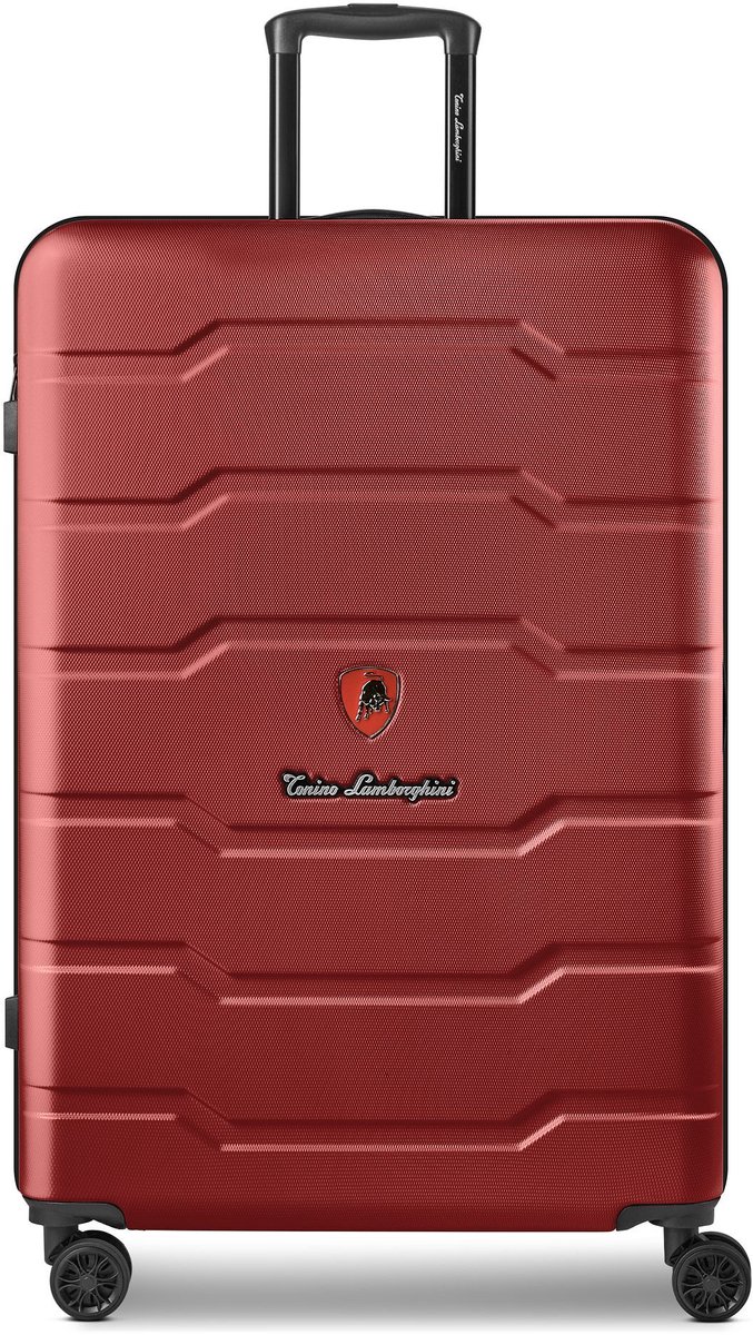 Tonino Lamborghini Bologna 4 wielen Trolley L 77 cm - Harde bagage - Combinatieslot - dark red