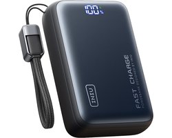 Iniu, Powerbank 25.000 mAh - Leopard Power - Geschikt voor QC / PD - Met USB-A & 2x USB-C Poorten, Zwart