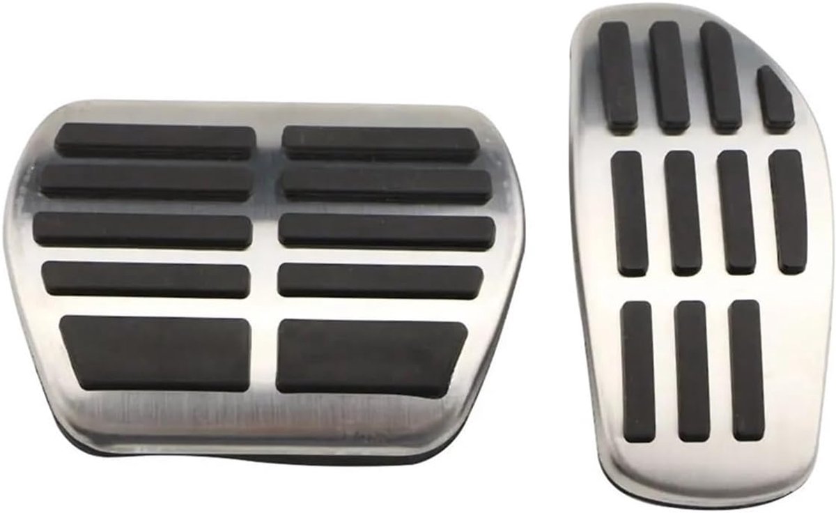 Pedaalhoezen Auto - Voetpedaal Covers - Veilig Rijden - Verbeterde Grip - 2 Stuks - Zilver