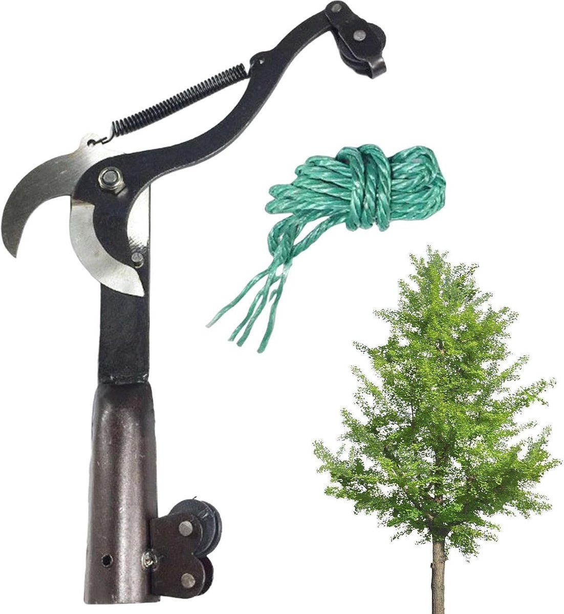 Boomschaar - Takken Snoeischaar - Tuinonderhoud - Verstelbare steellengte - 30 x 23 cm - Zwart