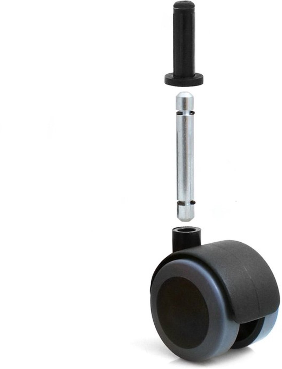 MTTProducts - Rubber Castors - Meubels - Beschermd je vloer - Zwart en Blauw