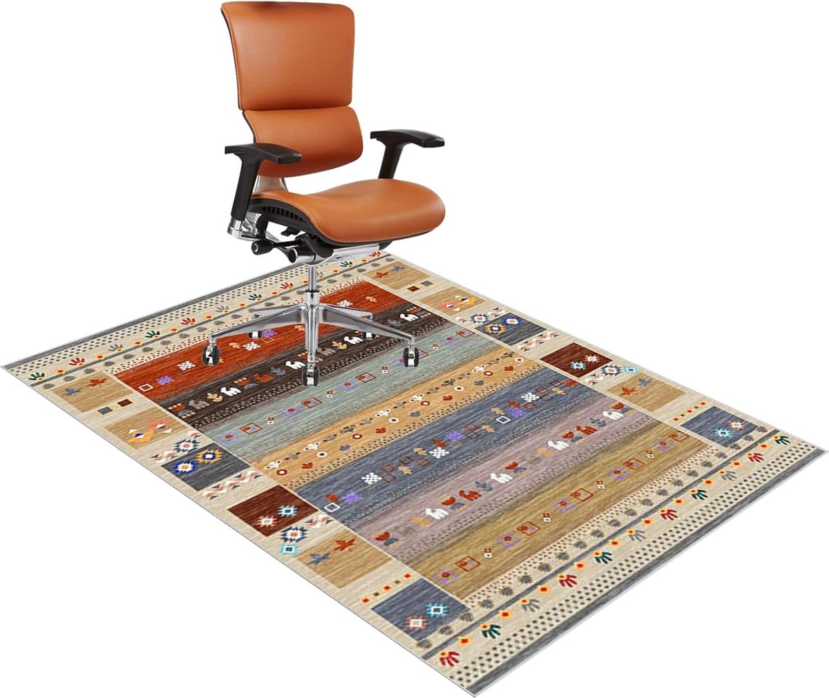 Vloermat Bureaustoel - Stoelmat Kantoor - Vloer Beschermen - Antislip TPR Onderkant - 60 x 70 cm - Grijs