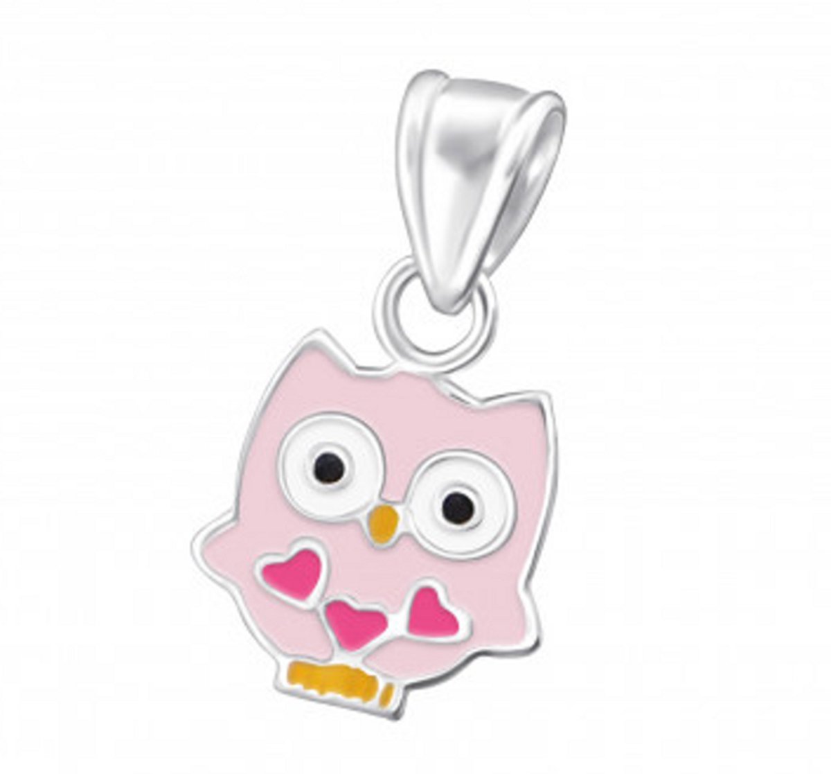 Hanger- Uil - Zilver - Bedel