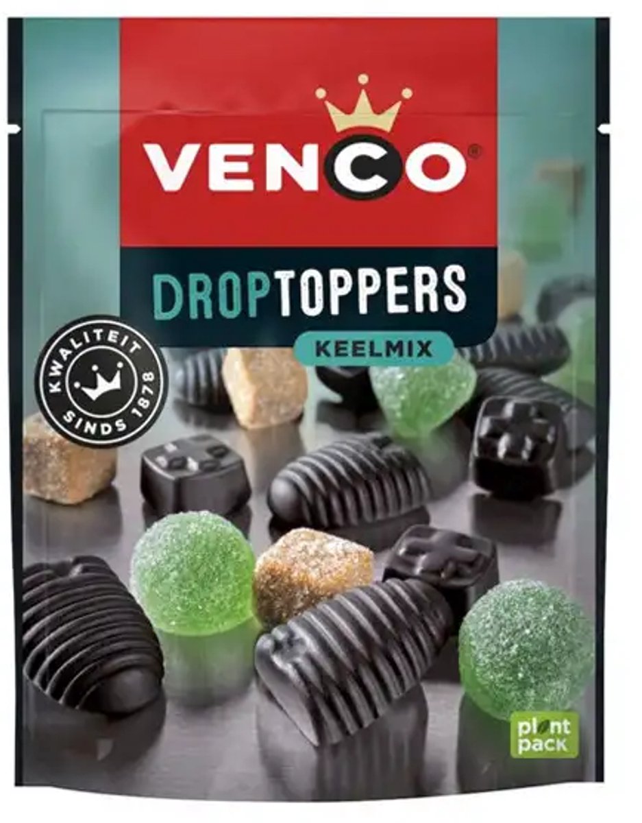 Venco | Droptoppers Keelmix | 10 x 225 gram
