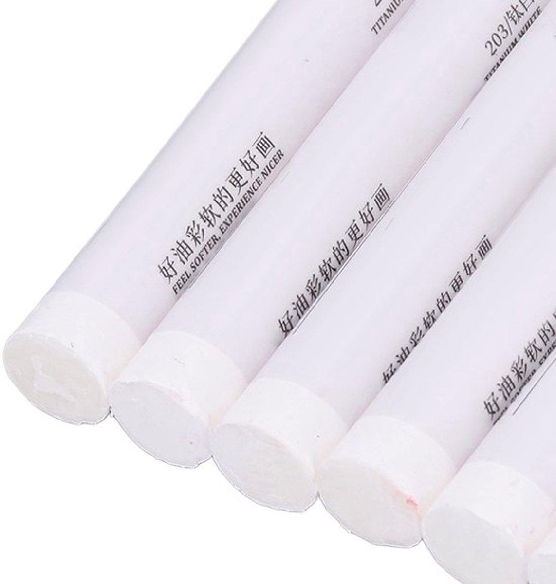 Jhubersproducts - 6 Stuks Witte Oliepastels - Schilderen