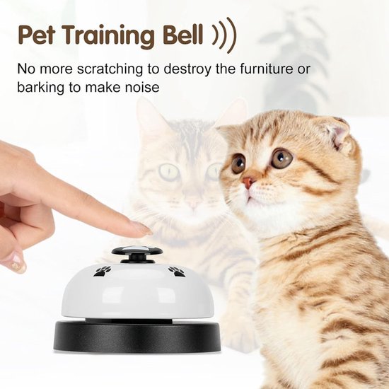 2 stuks trainingsbel - honden trainingsbel - bel voor voer - metalen bel - drukbel hondentrainer - meubelaccessoires - geschikt voor honden, katten (meerdere kleuren, 5*7,5cm) — afbeelding 4