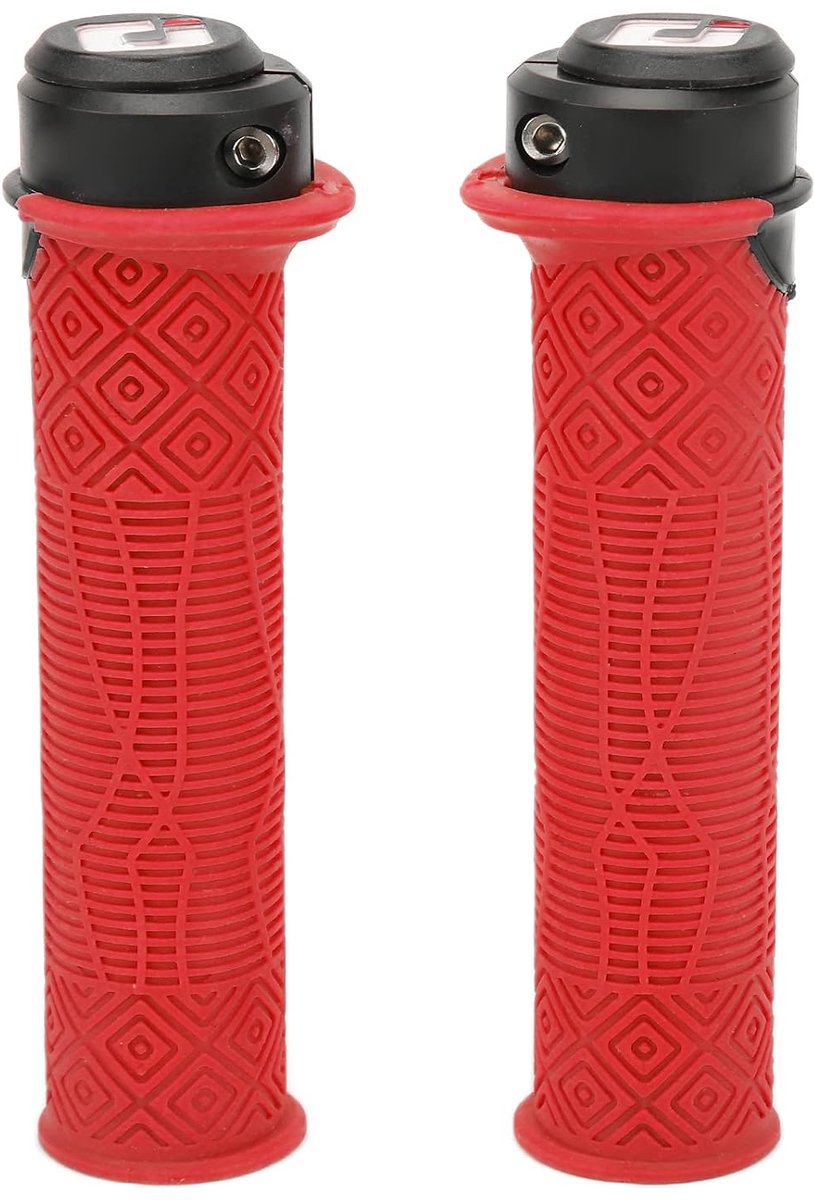 Fietsstuurgrepen - Rubberen Handvatten - Comfortabel Fietsen - Ergonomisch Ontwerp - 135 mm Lengte - Rood
