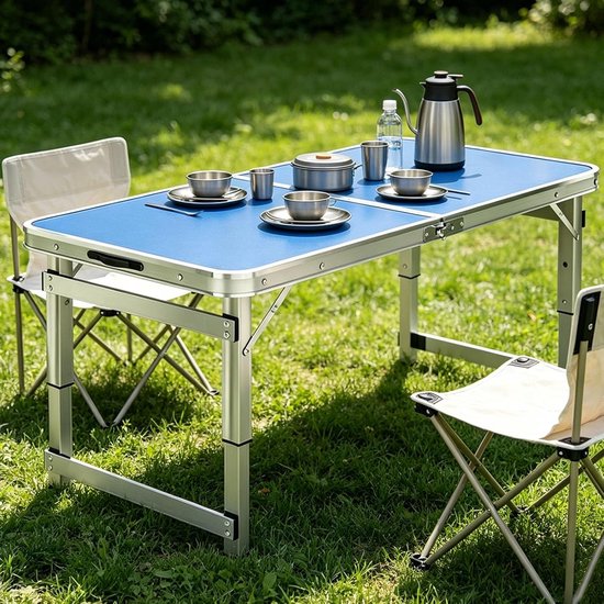 Opklapbare tafel - Werktafel buiten - Voedselbereiding buiten - Geen installatie nodig - 70 cm breed - Groen — afbeelding 2