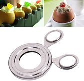 Eierschaar Set - Eiersnijder Eierknipper - Eieren Bereiden - Vaatwasserbestendig - 2 stuks - Zilverkleurig