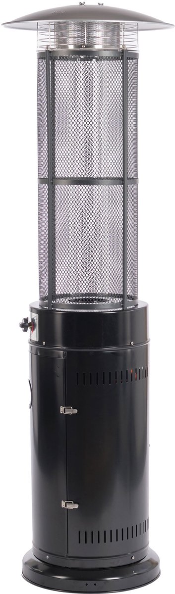 Fornorth Terrasverwarmer Round Tube 11kW gasvermogen, zwart