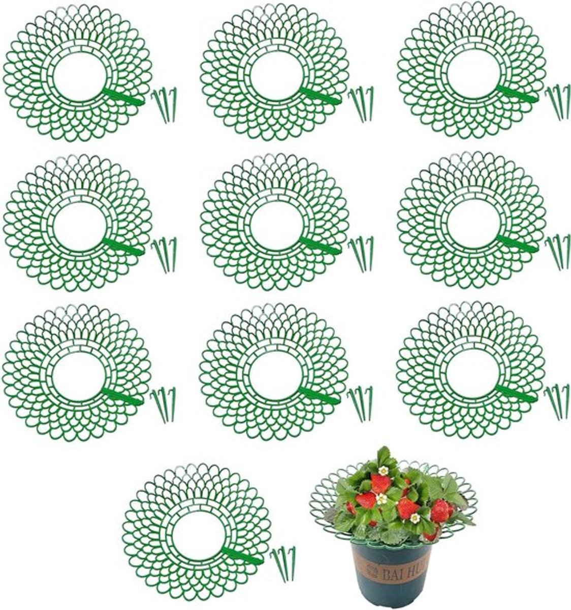 Set aardbeienplantensteunen voor bescherming Allecto Plus