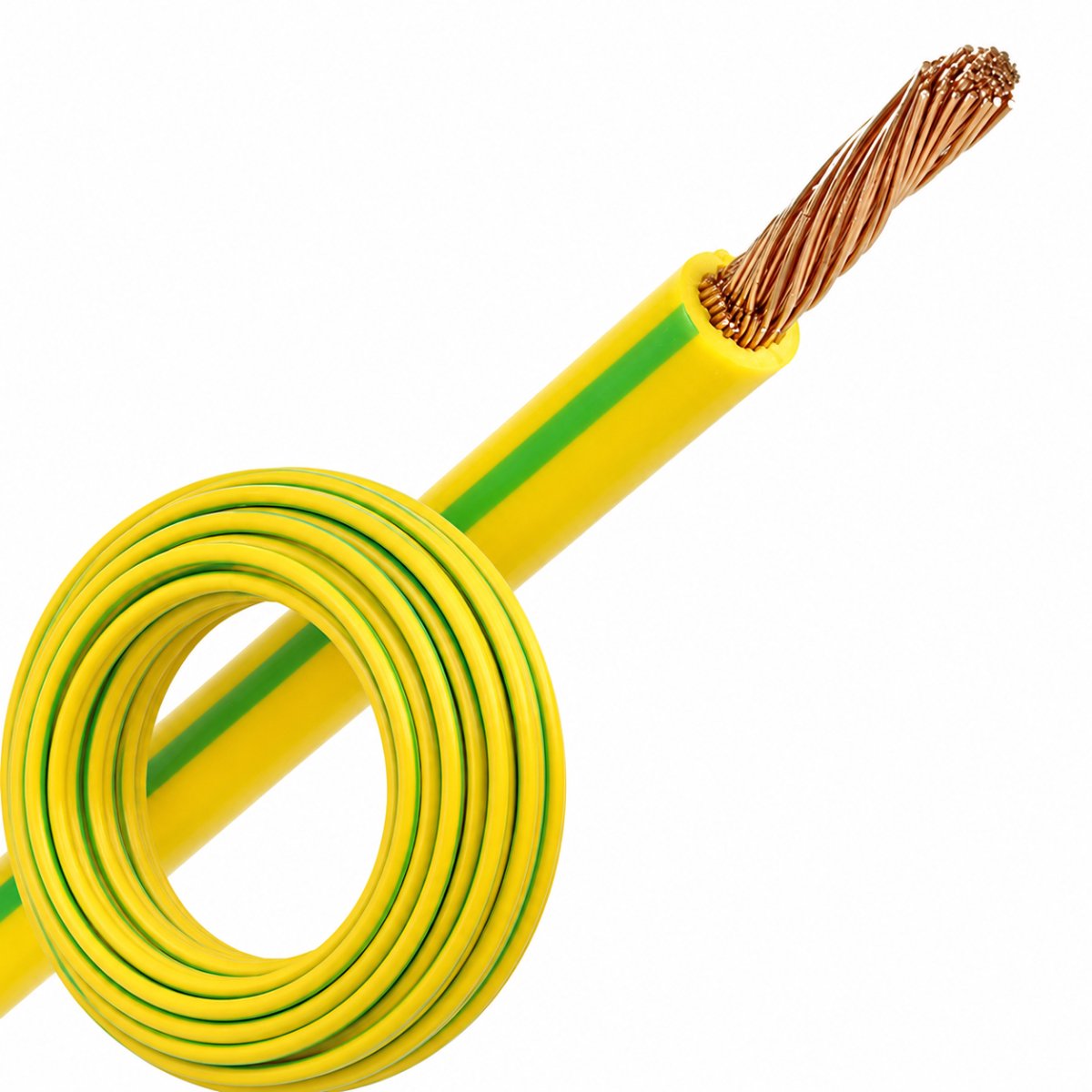 Montagedraad VDS 4mm² (H07V-K) 70° groen/geel - per rol 100 meter (29162)