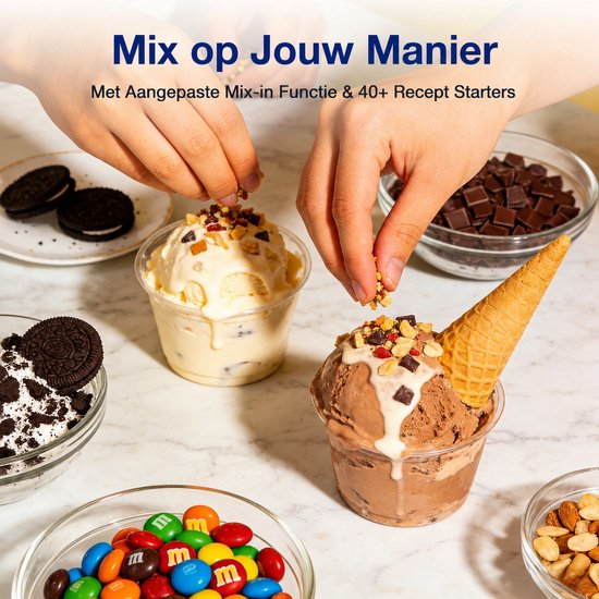 Culistar® Official 10-in-1 IJsmachine - IJsmaker - IJsmaker Voor Roomijs, Sorbet, Gelato en Slushie - Frozen Cocktails & Smoothies - Automatische Clean Functie - Kleurendisplay - Vaatwasserbestendige Bekers — afbeelding 2