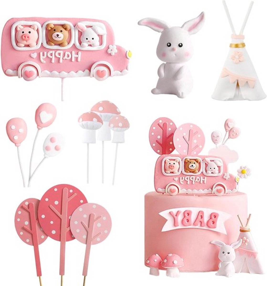 Taartdecoraties set Inovra Plus - 12 stuks