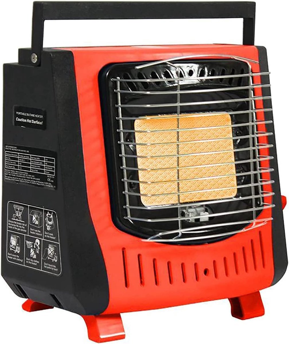 Draagbare Gas Heater - Outdoor Verwarming - Kamperen Buiten - Meerdere Beveiligingen - 30x12x26CM - Zwart