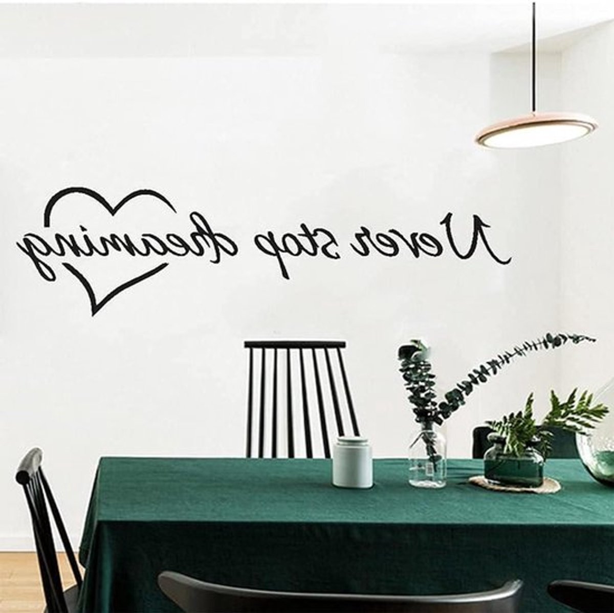 Inovra Plus - Afneembare muursticker met citaat voor woondecoratie en doe-het-zelf