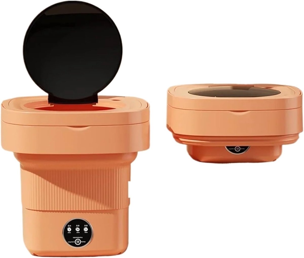 Draagbare wasmachine Opvouwbare mini Hygiënisch wassen Met droogfunctie 65L capaciteit Oranje