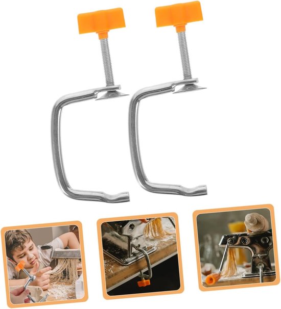 Pastamaker Clips - Noodle Maker - Zelf Pasta Maken - Universele Pasvorm - 15.5 cm - Zilver van Pastamaker — afbeelding 4