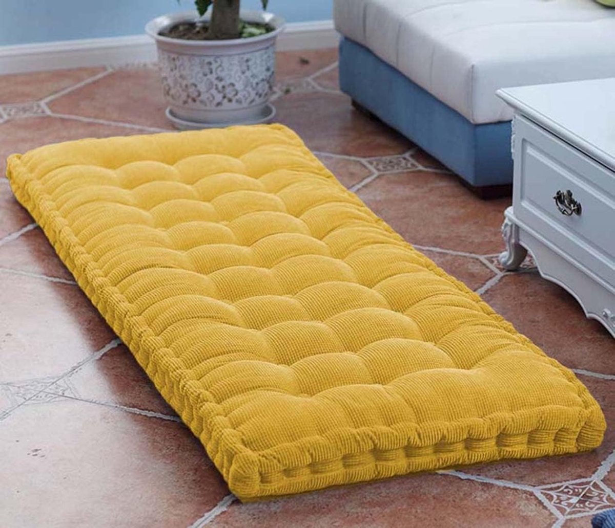 Tuinkussen Bank - Zitkussen Buiten - Comfortabel Ontspannen - Dikke Vulling - 70 x 30 cm - Geel