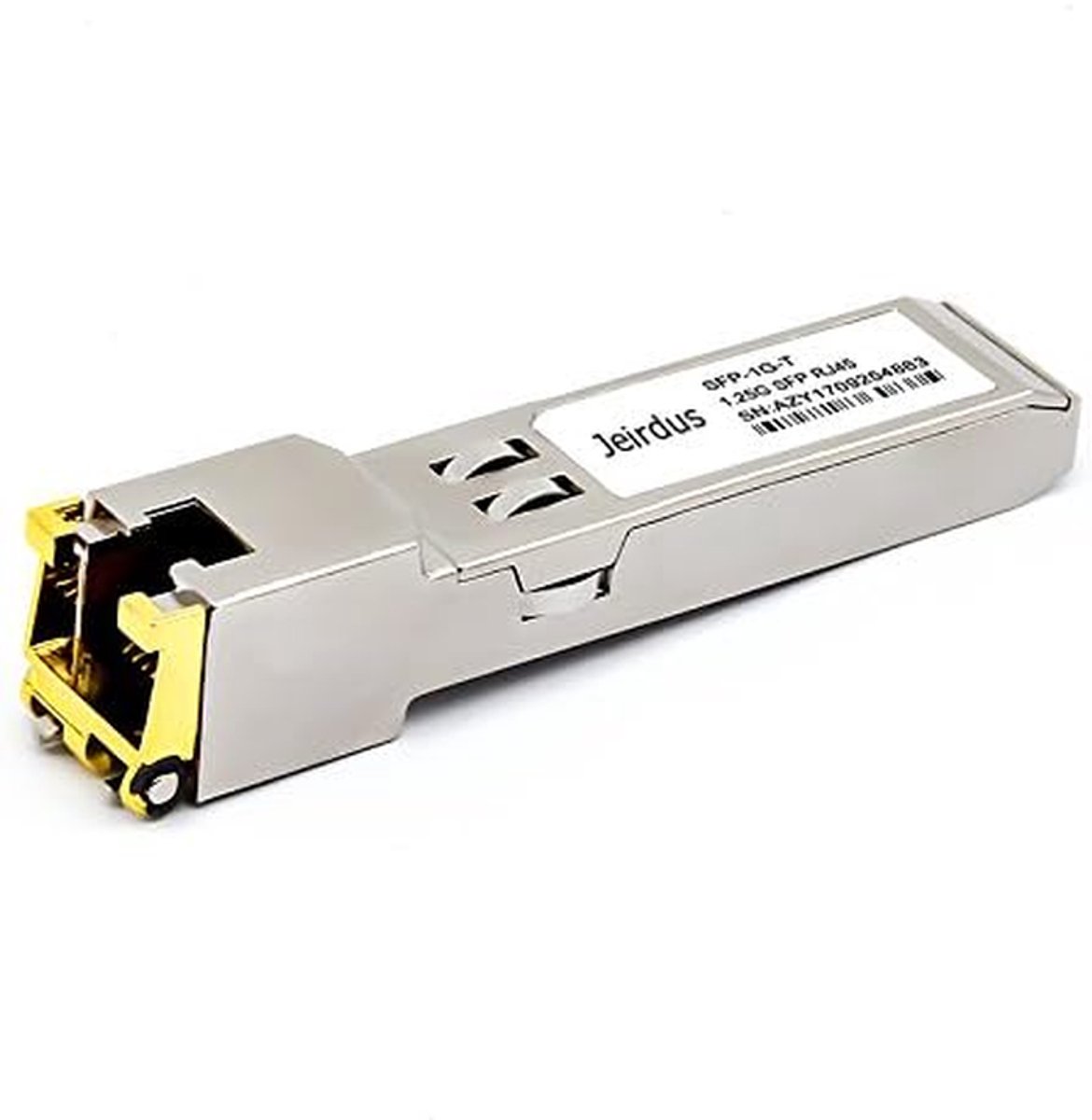 SFP Transceiver Module - RJ45 Copper - Netwerk Uitbreiding - 1.25 Gigabit Snelheid - 1x1x1 cm - Zilver