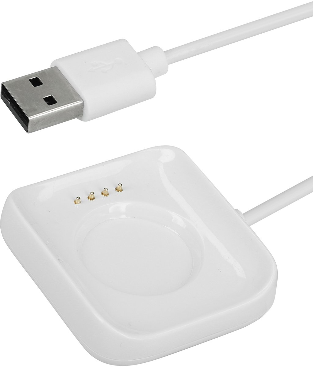 kwmobile USB-oplaadkabel geschikt voor Oppo Watch 1 (46mm) kabel - Laadkabel voor smartwatch - in wit