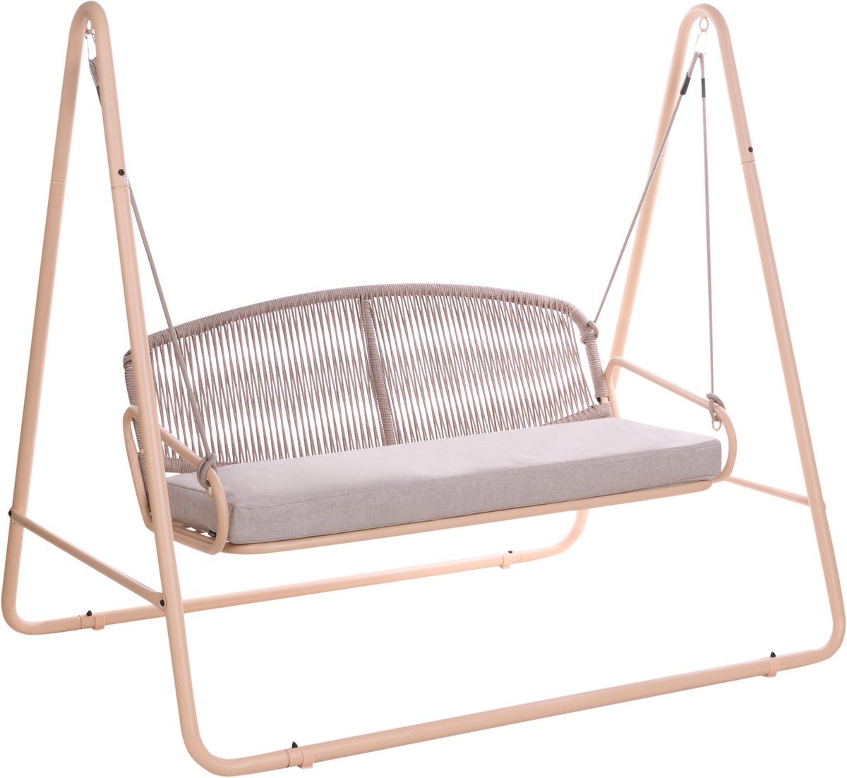 NORCIA - Schommelstoel - Beige - Staal/Olefine