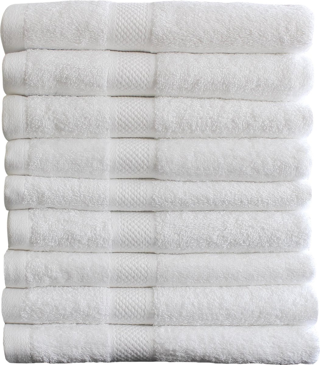 Katoenen Handdoeken Wit – Set van 6 Stuks – 50 x 100 cm